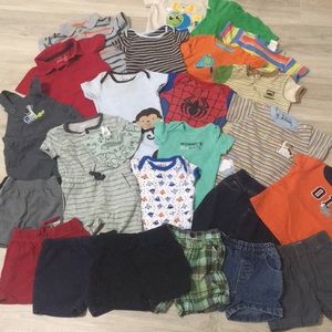 Large lot of 3-6M boys summer clothes
